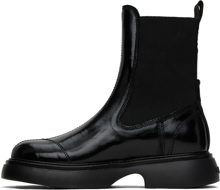 GANNI Black Everyday Mid Chelsea Boots - Image 3