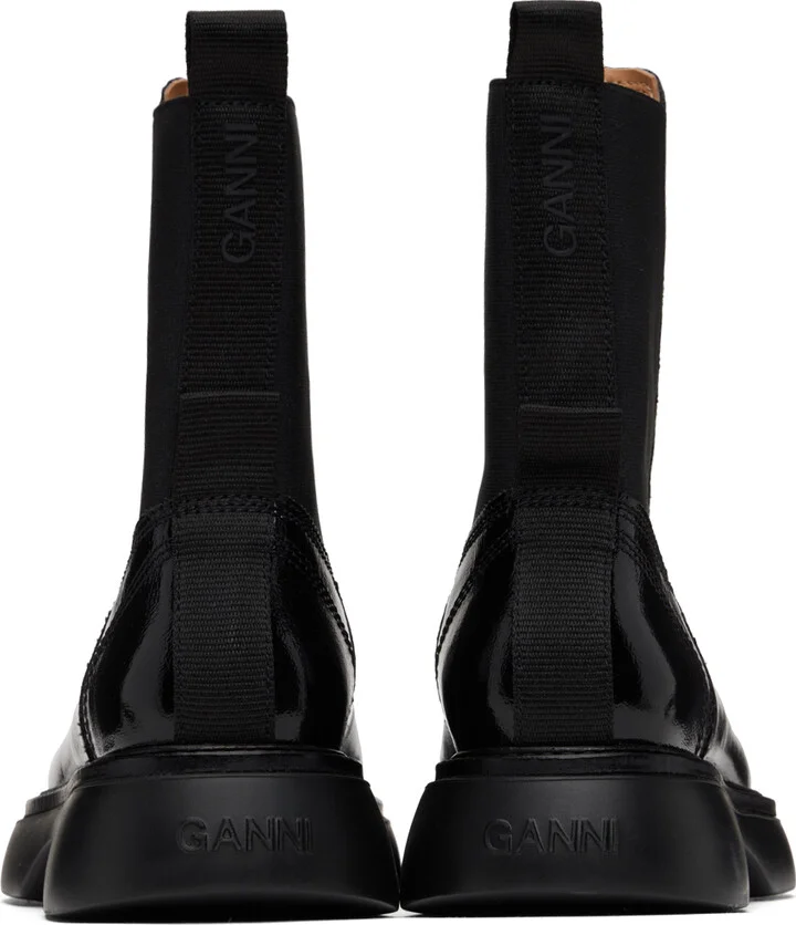 GANNI Black Everyday Mid Chelsea Boots - Image 2