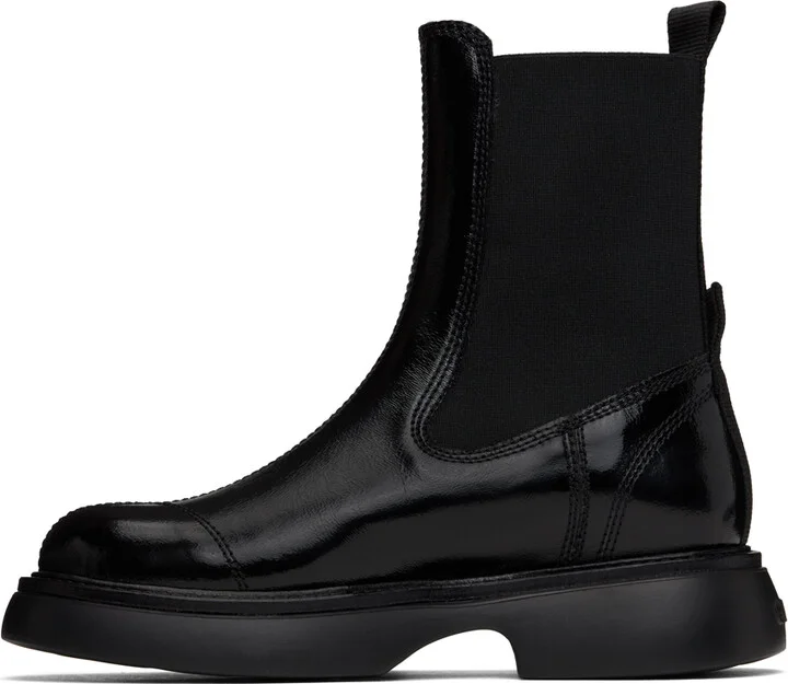GANNI Black Everyday Mid Chelsea Boots - Image 3