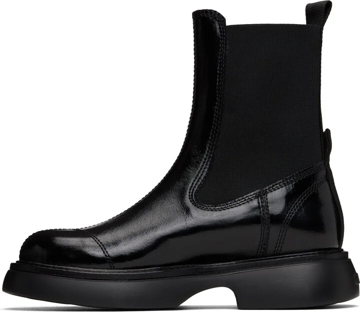 GANNI Black Everyday Mid Chelsea Boots - Image 3