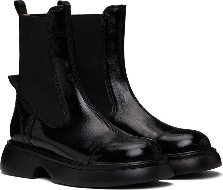 GANNI Black Everyday Mid Chelsea Boots - Image 4