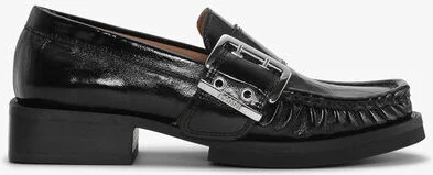 Ganni Black Feminine Buckle Loafers - Image 2