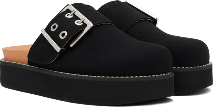 GANNI Black Feminine Buckle Mules - Image 4