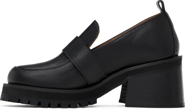 GANNI Black Feminine Buckle Platform Loafers - Image 3