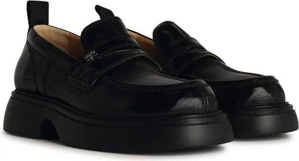 Ganni Black Leather Loafers - Image 2