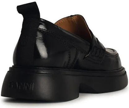 Ganni Black Leather Loafers - Image 3