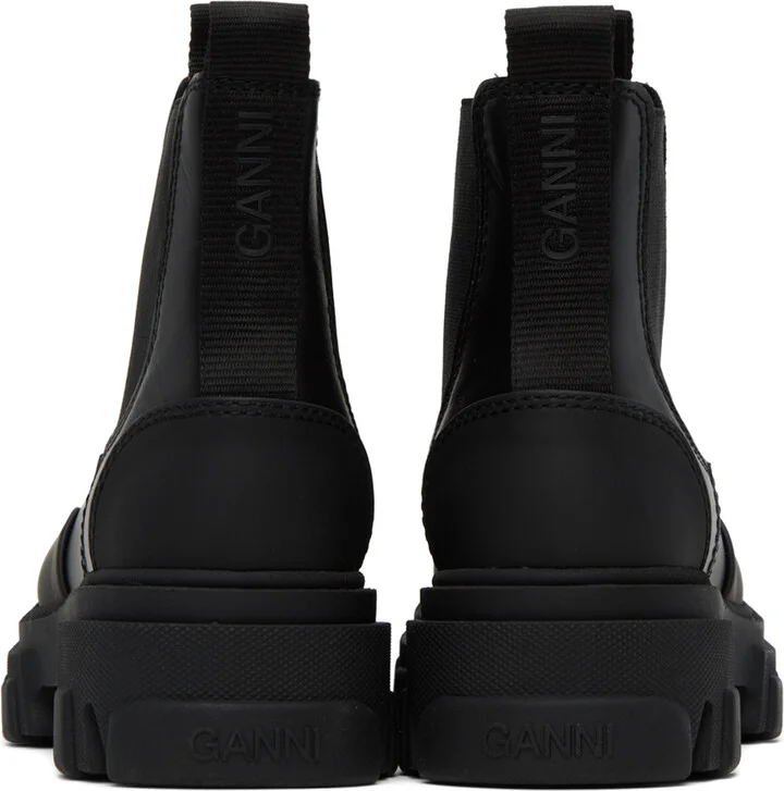 GANNI Black Low Chelsea Boots - Image 2