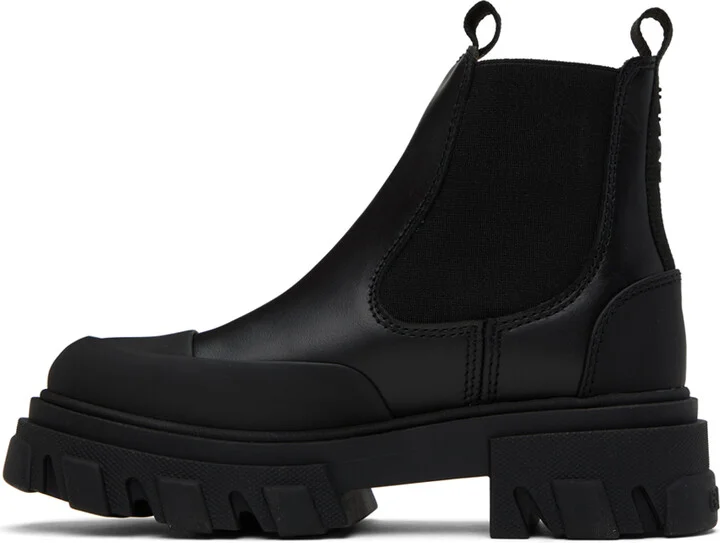 GANNI Black Low Chelsea Boots - Image 3