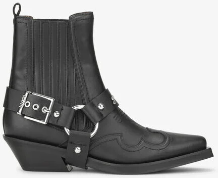 Ganni Black Low Cut Western Chelsea Boots - Image 2