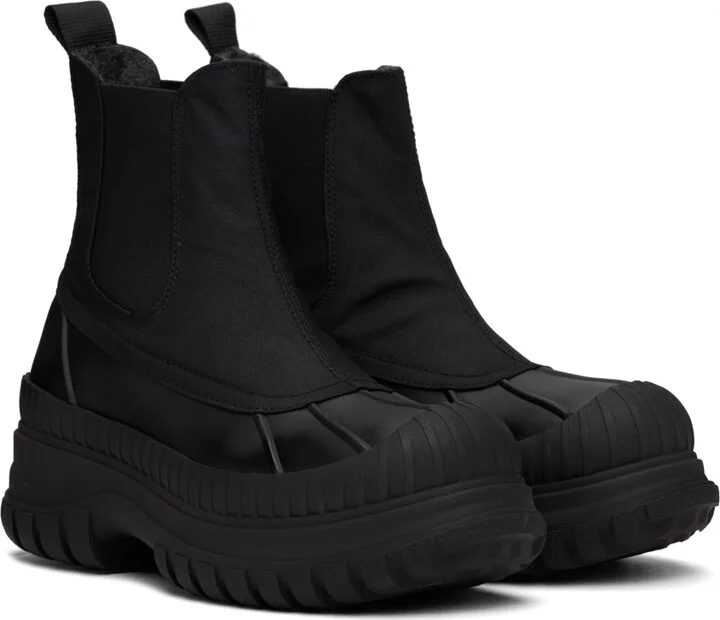GANNI Black Outdoor Chelsea Boots - Image 4