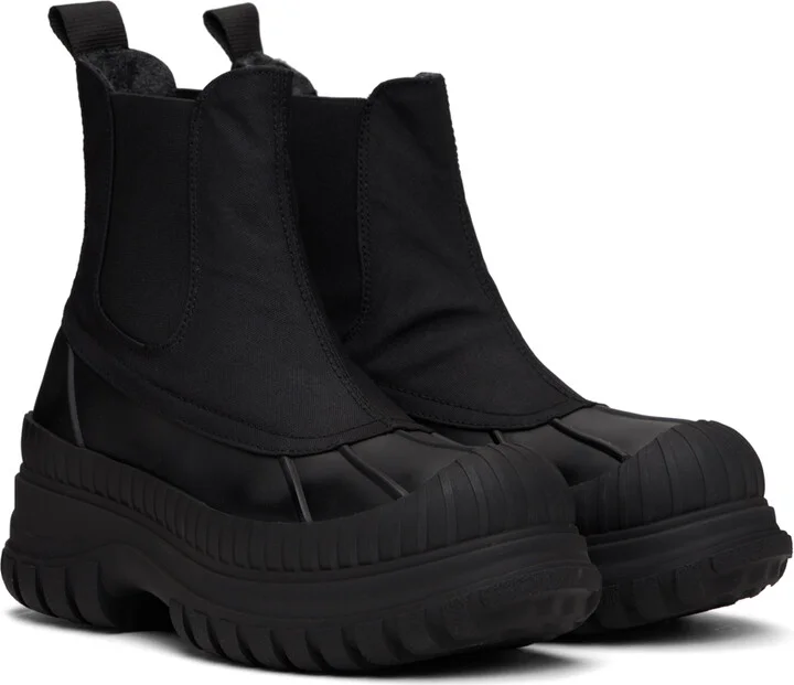 GANNI Black Outdoor Chelsea Boots - Image 4