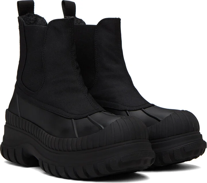GANNI Black Outdoor Chelsea Boots - Image 4