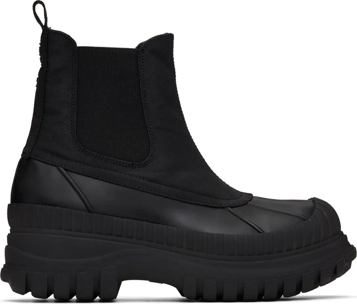 GANNI Black Outdoor Chelsea Boots