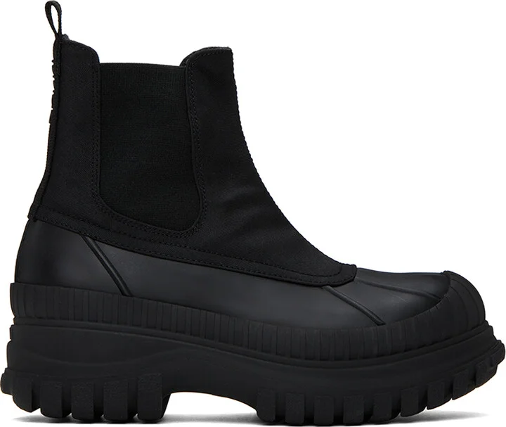 GANNI Black Outdoor Chelsea Boots