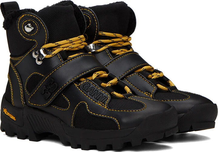 GANNI Black Performance Hiking Boots - Image 4