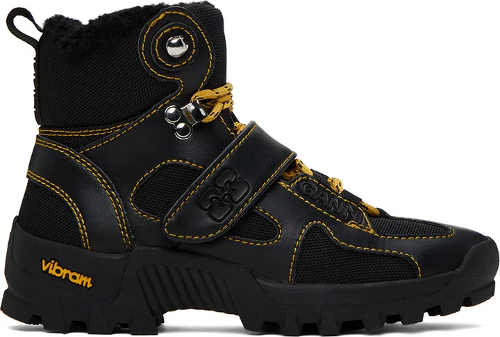 GANNI Black Performance Hiking Boots