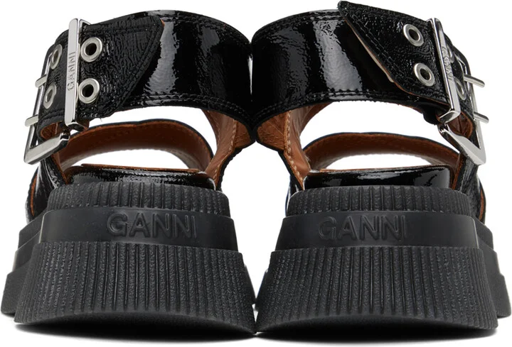GANNI Black Platform Sandals - Image 2