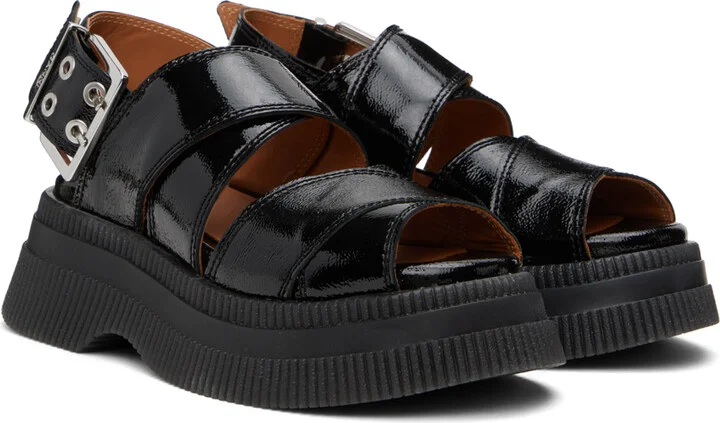 GANNI Black Platform Sandals - Image 4
