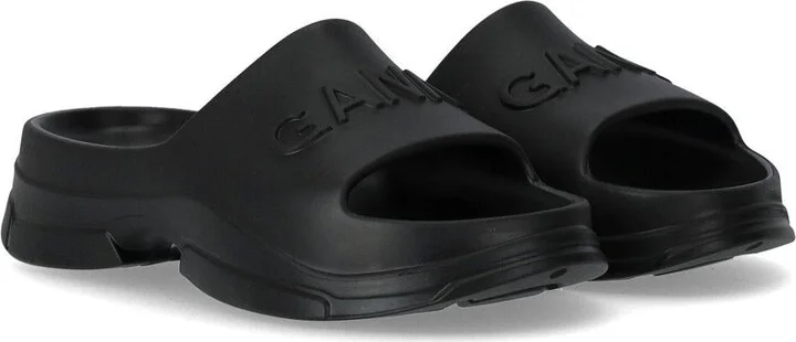 Ganni Black Pool Slide Sandal - Image 2