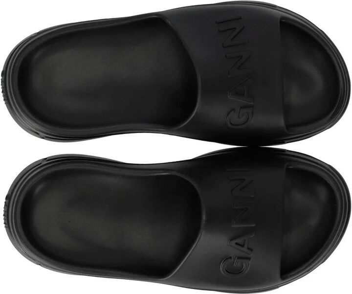 Ganni Black Pool Slide Sandal - Image 5