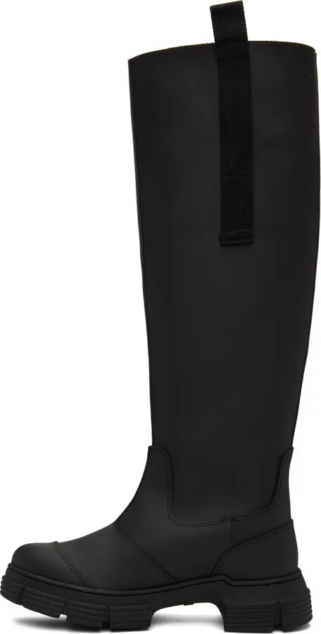 GANNI Black Recycled Rubber Country Boots - Image 3