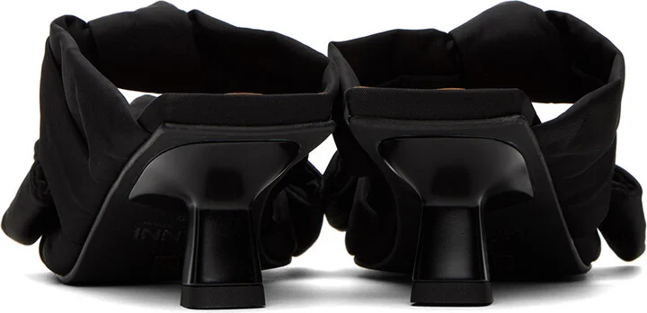 GANNI Black Soft Bow Mules - Image 2
