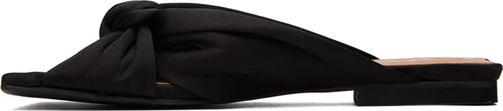 GANNI Black Soft Knot Mules - Image 3