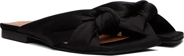 GANNI Black Soft Knot Mules - Image 4