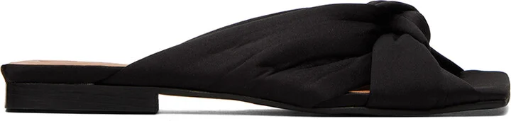 GANNI Black Soft Knot Mules