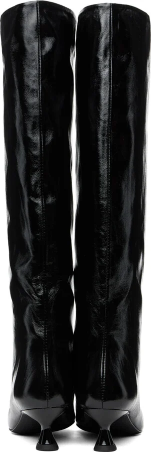 GANNI Black Soft Slouchy High Shaft Boots - Image 2