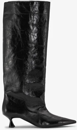 Ganni Black Soft Slouchy High Shaft Boots - Image 2