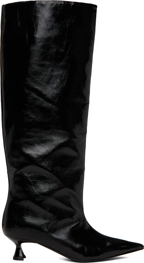 GANNI Black Soft Slouchy Tall Boots