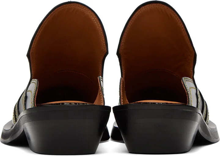 GANNI Black & Yellow Western Mules - Image 2