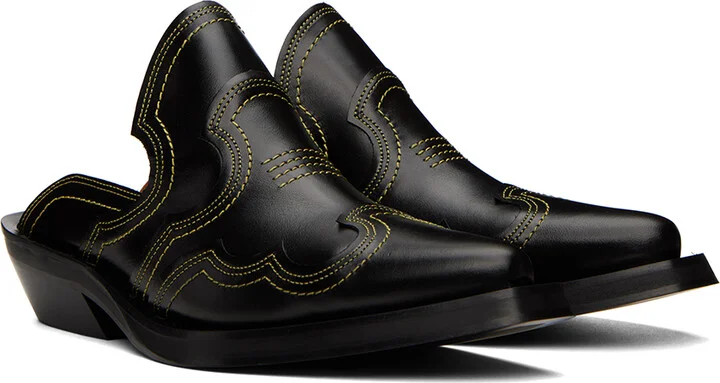 GANNI Black & Yellow Western Mules - Image 4