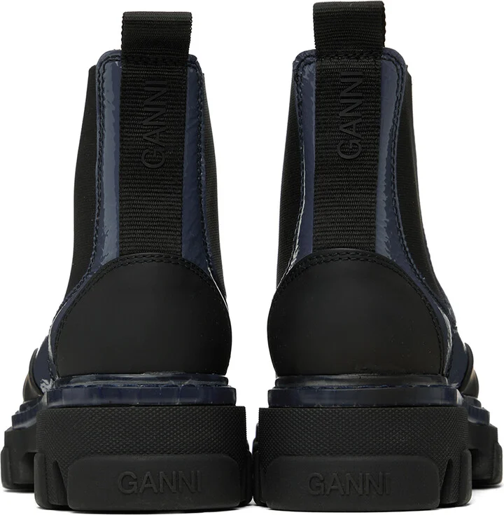 GANNI Blue Cleated Low Chelsea Boots - Image 2