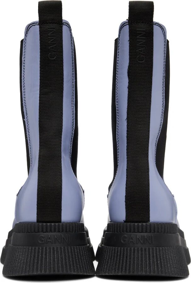 GANNI Blue Creepers Chelsea Boots - Image 2