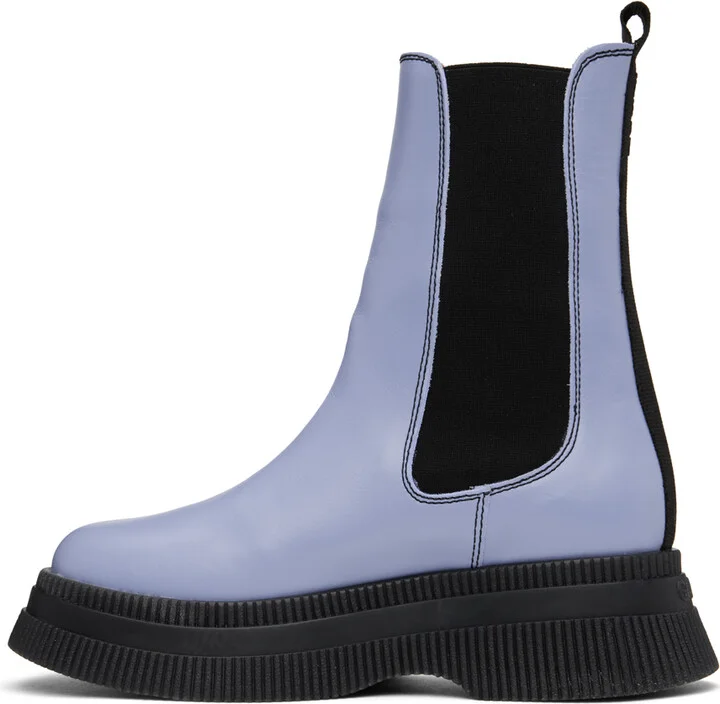 GANNI Blue Creepers Chelsea Boots - Image 3