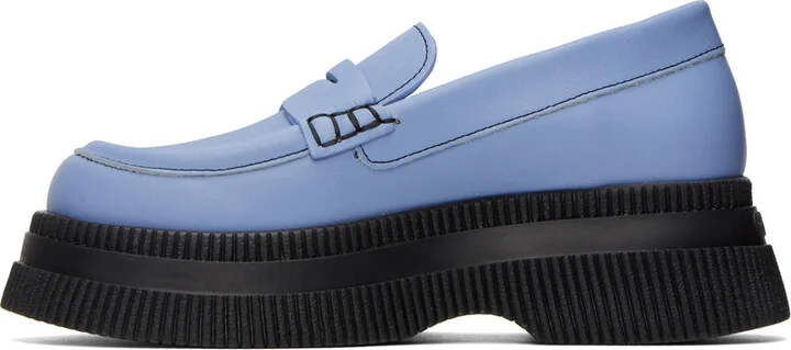 GANNI Blue Wallaby Creepers Loafers - Image 3