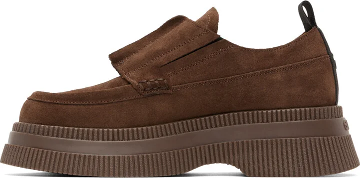 GANNI Brown Creepers Loafers - Image 3