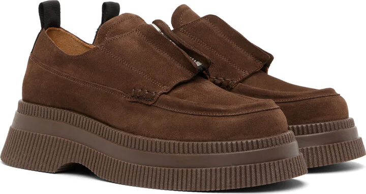 GANNI Brown Creepers Loafers - Image 4