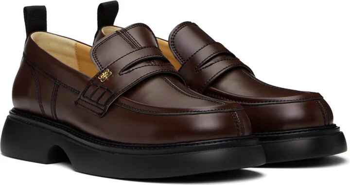 GANNI Brown Everyday Loafers - Image 4