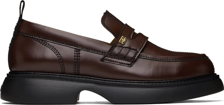 GANNI Brown Everyday Loafers
