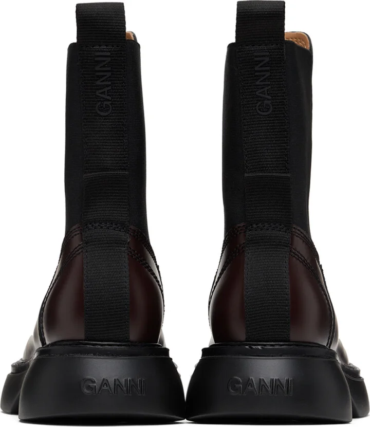 GANNI Brown Everyday Mid Chelsea Boots - Image 2