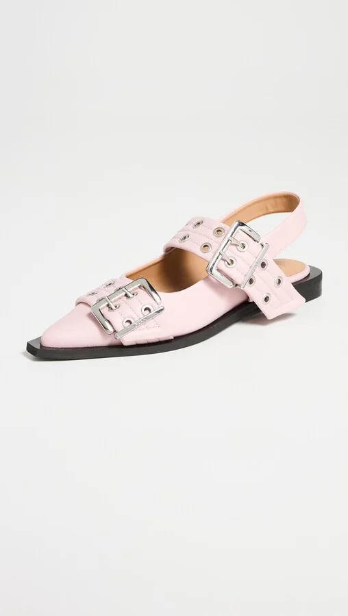 GANNI Buckle Ballerina Flats - Image 3
