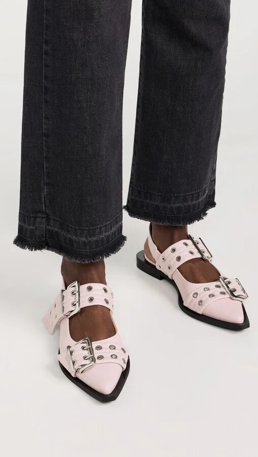 GANNI Buckle Ballerina Flats - Image 4