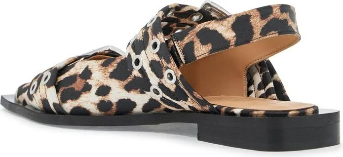 Ganni 'Buckle' Brown Polyester Blend Ballet Flats - Image 2