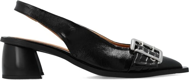 Ganni Buckle Slingback Pumps