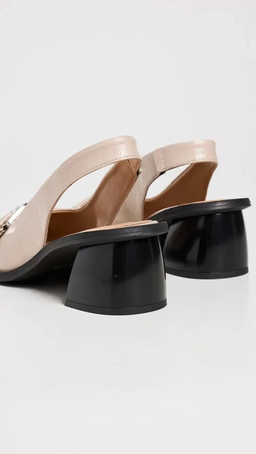 GANNI Buckle Slingback Pumps Naplack - Image 2