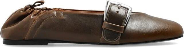 Ganni Buckle Strap Ballerinas