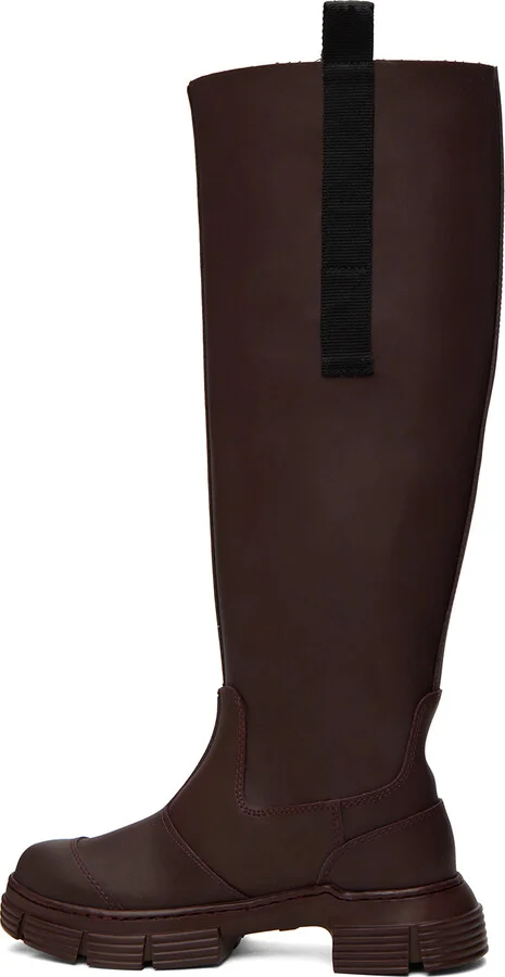 GANNI Burgundy Country Boots - Image 3